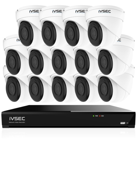 IVSEC Security Kit: 14x 12MP Turret, 3.6mm,...