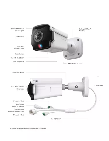 VIGI 8MP 4K (8MP) UHD Outdoor IR 180° Panoramic InSight-S385PI