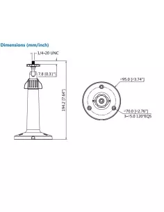 Dahua PFB110W Universal CCTV Basic Bracket PFB110WDH-AC-PFB110W 2