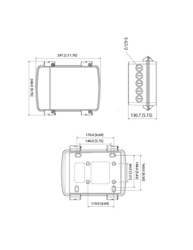 Outdoor PoE Junction Box Weatherproof Enclosure VSBKTA6401S