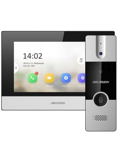 Hikvision KIS302-P Hybrid Intercom Kit, 4 Wire Door & 4-Wire/IP/WiFi Room with PSU