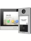 Hikvision DS-KIS604-P 2nd Gen IP Intercom Kit – 1-to-1 Villa System, Wi-Fi Indoor Monitor, Aluminium Door Station, Surface Mount