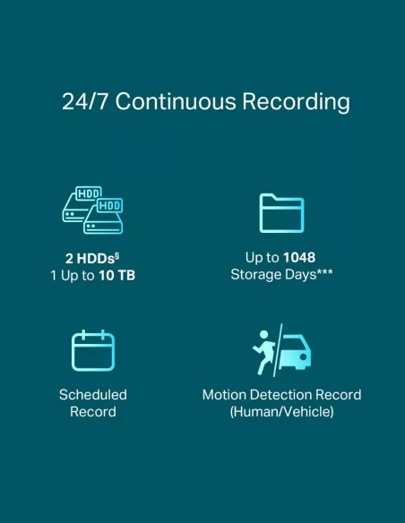 TP-Link VIGI 8MP 4K-UHD VIGI 16 Channel PoE+ VIGI-NVR2016H-16MP-V2