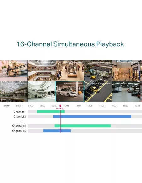 TP-Link VIGI 8MP 4K-UHD VIGI 16 Channel PoE+ VIGI-NVR2016H-16MP-V2