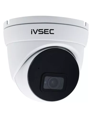 IVSEC 12MP Turret IP Camera with 3.6mm Fixed Lens, 15FPS, PoE, IP66 Rating, 30m IR Night Vision, Built-in Mic and IVS