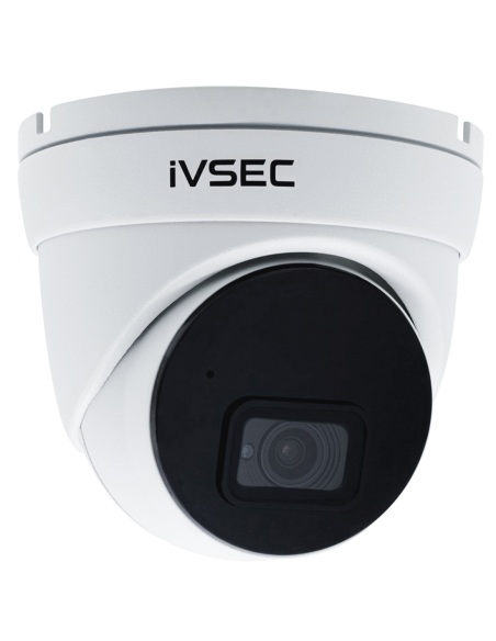 IVSEC 12MP Turret IP Camera with 3.6mm Fixed Lens, 15FPS, PoE, IP66 Rating, 30m IR Night Vision, Built-in Mic and IVS
