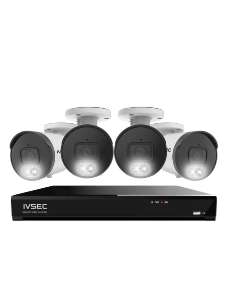 8CH 4K PoE CCTV Kit – IVSEC NVR, AI Cameras, 2TB IVK8L-8504B-2T-E8