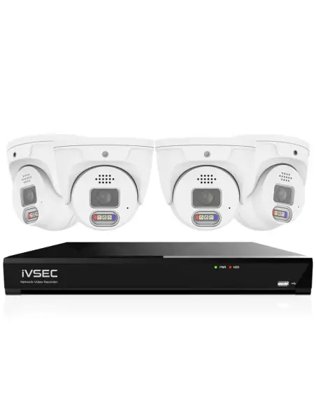 8CH AI CCTV System – IVSEC 8MP 4K Dome Cameras + IVK8L-8504D-2T-E10