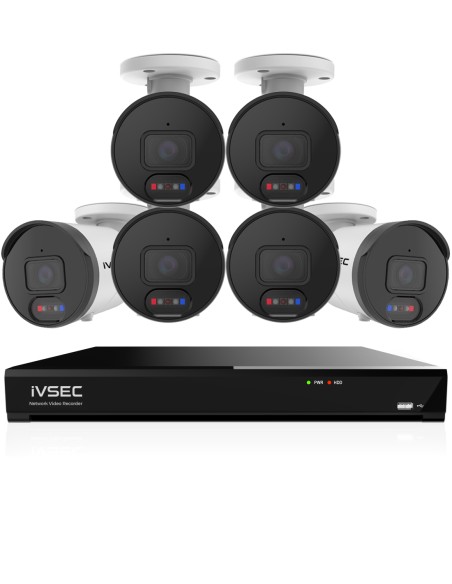 IVSEC 4K AI CCTV – 8CH NVR + 6x Bullet Cams & 2TB IVK8L-8506B-2T-E10