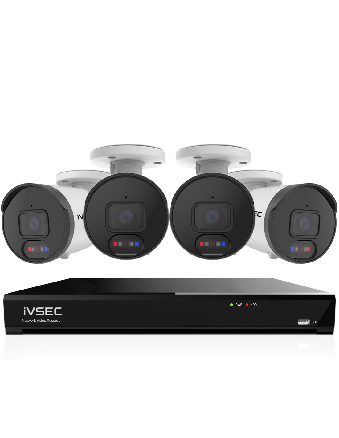 6K 12MP CCTV System – IVSEC 8CH NVR + 4 Bullet IVK8L-12504B-2T-E7