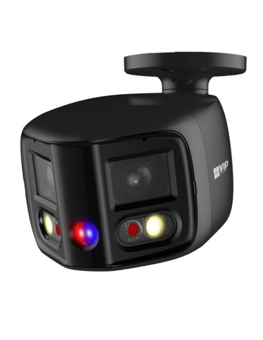 VIP Vision Professional AI 8MP 4K UHD 180° Dual Lens Active Deterrence Black Bullet Camera - VSIPP-8BD-ID3-B