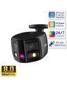 VIP Vision Professional AI 8MP 4K UHD 180° Dual Lens Active Deterrence Black Bullet Camera - VSIPP-8BD-ID3-B