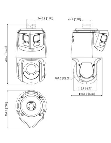 VIP Vision Dual-Lens LED 8MP+4MP x25 Zoom Auto VSIPPTZ-4P8X