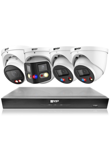 VIP Vision 8MP AI Kit – 8600 Speciality Series NVR 8Ch 2TB, 2x ID3, 1x M-Dome, 1x 180° SMD+ – NKPRO-88602D1DD1MD