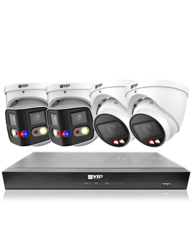 VIP Vision 8MP AI Kit – 8600 Speciality Series NVR 8Ch 2TB, 2x M-Dome, 2x 180° SMD+ – NKPRO-88602DD2MD
