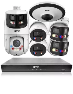 VIP Vision 8MP AI Kit: 8600 Series 8Ch NVR 2TB, PTZ, 360° NKPRO-88602D2DD1PT1PFE
