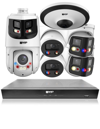 IP Vision 8MP AI Kit: 8600 Series 8Ch NVR 2TB, PTZ, 360° Fisheye, 2x ID3, 2x 180° Domes (8x6) – NKPRO-88602D2DD1PT