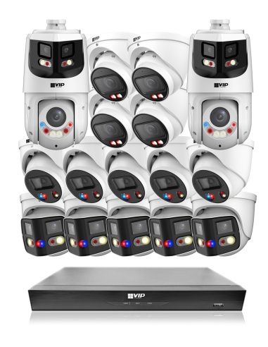 VIP Vision 8MP AI Kit – 8600 Speciality Series NVR 32Ch 6TB, 5x ID3, 4x M-Dome, 5x 180° SMD+, 2x PTZ