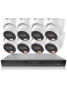 VIP Vision 5MP V5100 Series 8Ch AI IP NVR 2TB 8xDIRG 24/7 Colour Dome Cameras - Advanced AI CCTV