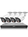 VIP Vision 6MP AI 6200 Series 8Ch IP NVR 2TB 4xBIRG 24/7 Colour Bullet Cameras - Advanced AI CCTV