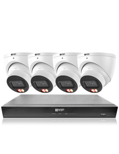 VIP Vision 6MP AI 6200 Series 8Ch IP NVR 2TB 4xDIRG 24/7 Colour Dome Cameras - Advanced AI CCTV
