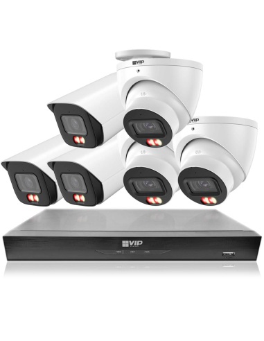 VIP Vision 6MP AI 6200 Series 8Ch IP NVR 2TB 6x 24/7 Colour IP Cameras - Advanced AI CCTV