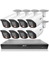 VIP Vision 6MP AI 6200 Series 8Ch IP NVR 2TB 8xBIRG 24/7 Colour Bullet Cameras - Advanced AI CCTV