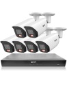 VIP Vision 6MP AI 6200 Series 8Ch IP NVR 2TB 6xBIRG 24/7 Colour Bullet Cameras - Advanced AI CCTV