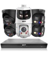 VIP Vision 8MP AI NVR Kit: 8600 Speciality Series Black Edition 8Ch 2TB, 3in1 PTZ, 2x ID3 & 2x 180° SMD+ Domes (8x5)