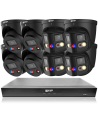 VIP Vision Black Stealth Edition 8MP 8600 Series 8Ch AI NVR 2TB 4x ID3 & 4x 180° SMD+ Cameras (8x8)