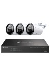 TP-Link VIGI 5MP Super HD 4Ch IP NVR 2TB Full-Colour 3 Bullet Camera Kit