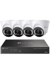 TP-Link VIGI 5MP Super HD 4 Channel IP NVR 2TB Full-Colour 4 Dome Camera Kit