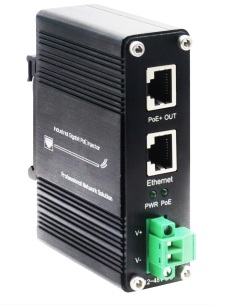 Industrial PoE+ 30W Gigabit Injector DIN mount 12-48VIF-GBPOEINJ-30W