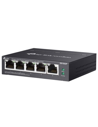 TP-Link Omada 5-Port Gigabit Desktop Switch with 4-Port PoE+ - DS105GP