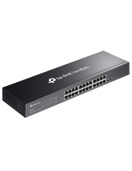 TP-Link Omada DS1024G 24 Port Gigabit Rackmountable Network Switchtop left view