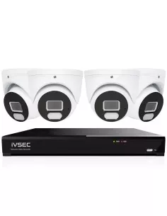 IVSEC 4K 8MP Smart IP 2TB 8CH 4x820D Dome Cameras UHD NVR IVK8L-8204D