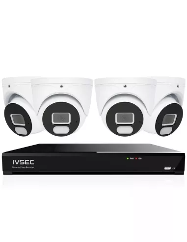 IVSEC 4K 8MP Smart IP 2TB 8CH 4x820D Dome Cameras UHD NVR CCTV Security System (8x4)