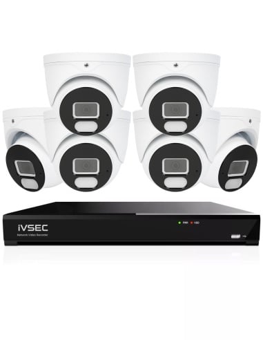IVSEC 4K 8MP Smart IP 2TB 8CH 6x820D Dome Cameras UHD NVR CCTV Security System (8x6)