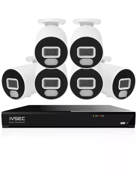 IVSEC 4K 8MP Smart IP 2TB 8CH 6x820B Bullet IVK8L-8206B