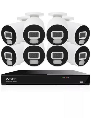 IVSEC 4K 8MP Smart IP 2TB 8CH 8x820B Bullet IVK8L-8208B