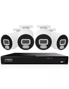 IVSEC 4K 8MP Smart IP 2TB 4CH 4x820B Bullet Cameras UHD NVR IVK4L-8204B