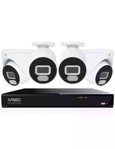 IVSEC 4K 8MP Smart IP 2TB 4CH 4x820 Bullet & Dome IVK4L-8202B2D