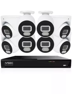 IVSEC 4K 8MP Smart IP 2TB 8CH 8x820 Bullet & Dome Cameras IVK8L-8204B4D