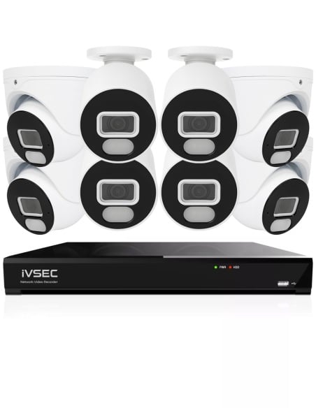 IVSEC 4K 8MP Smart IP 2TB 8CH 8x820 Bullet & Dome IVK8L-8204B4D