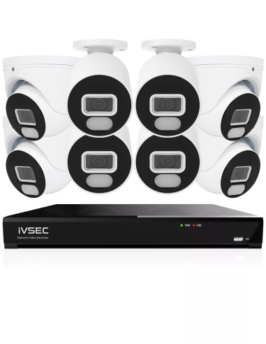 IVSEC 4K 8MP Smart IP 2TB 8CH 8x820 Bullet & Dome IVK8L-8204B4D