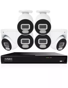 IVSEC 4K 8MP Smart IP 2TB 8CH 6x820 Bullet & Dome Cameras IVK8L-8204B2D