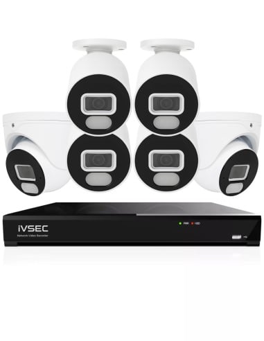 IVSEC 4K 8MP Smart IP 2TB 8CH 6x820 Bullet & Dome Cameras UHD NVR CCTV Security System (8x6)