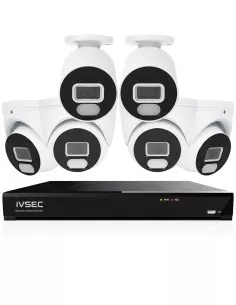 IVSEC 4K 8MP Smart IP 2TB 8CH 6x820 Bullet & Dome Cameras IVK8L-8202B4D