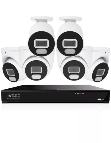 IVSEC 4K 8MP Smart IP 2TB 8CH 6x820 Bullet & Dome Cameras UHD NVR CCTV Security System (8x6)