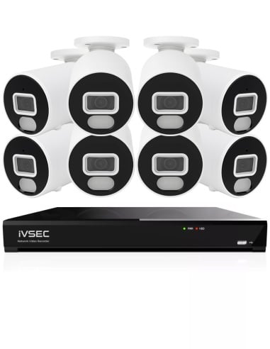 IVSEC 4K 8MP Smart IP 4TB 16CH 8x820B Bullet IVK16L-8208B